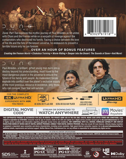 Dune 4K 2-Film Collection (2021-2024)