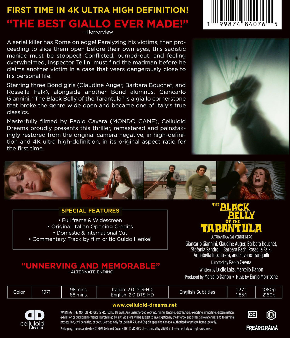[Pre-Order] The Black Belly of the Tarantula 4K