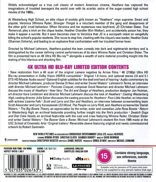Heathers 4K: Limited Edition (1989)(UK)