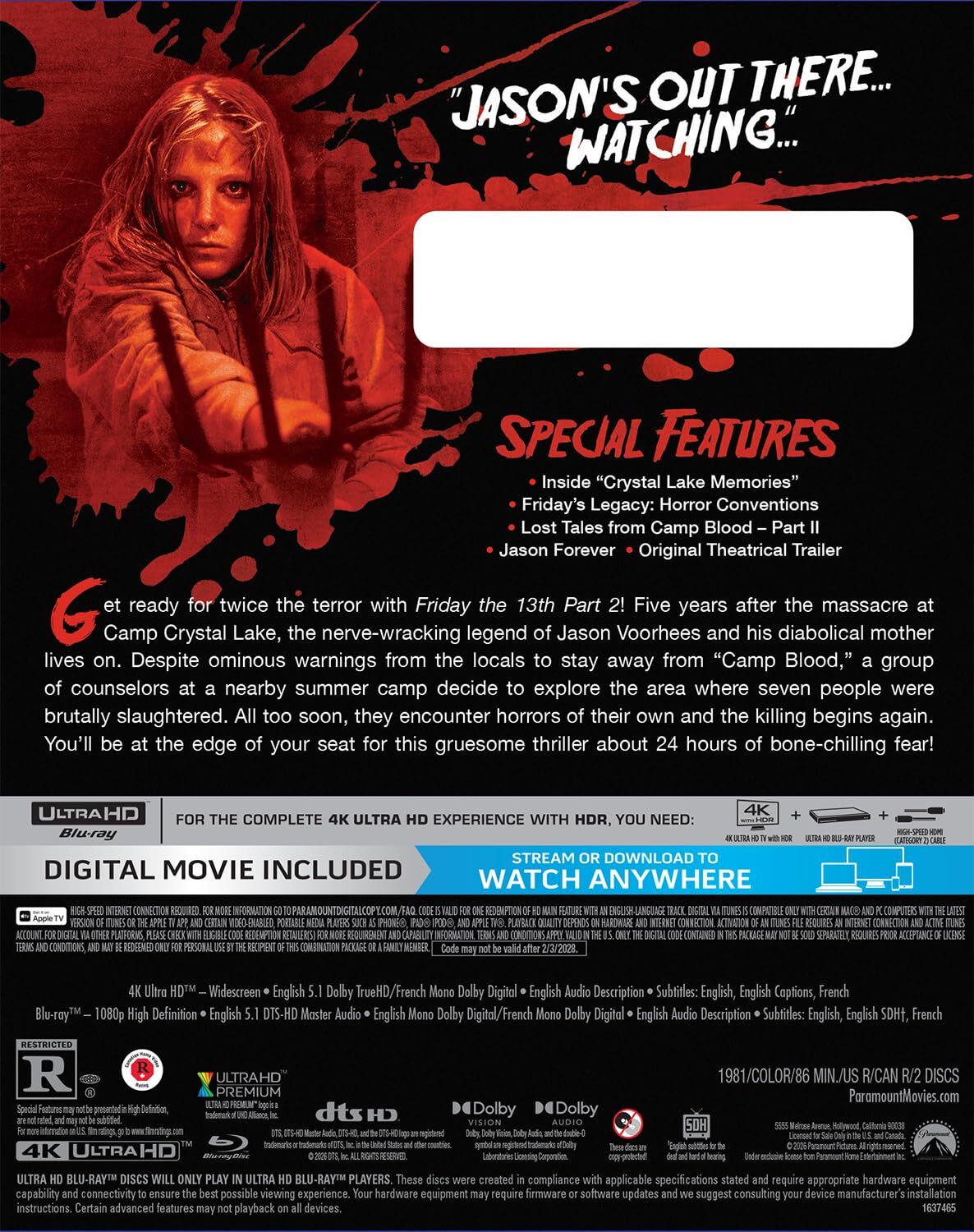 Friday the 13th: Part II 4K - 45th Anniversary Edition (1981)