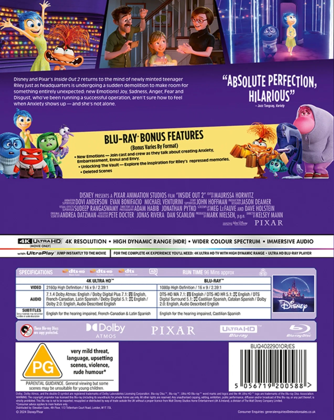 Inside Out 2 4K (2024)(UK)