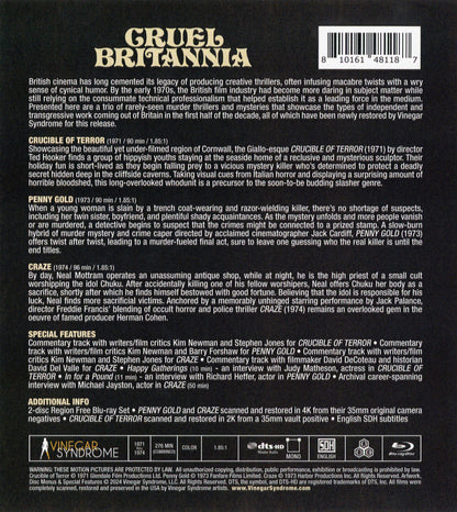 Cruel Britannia: Three Killer Thrillers From The UK - Limited Edition (VS-479)(Exclusive)