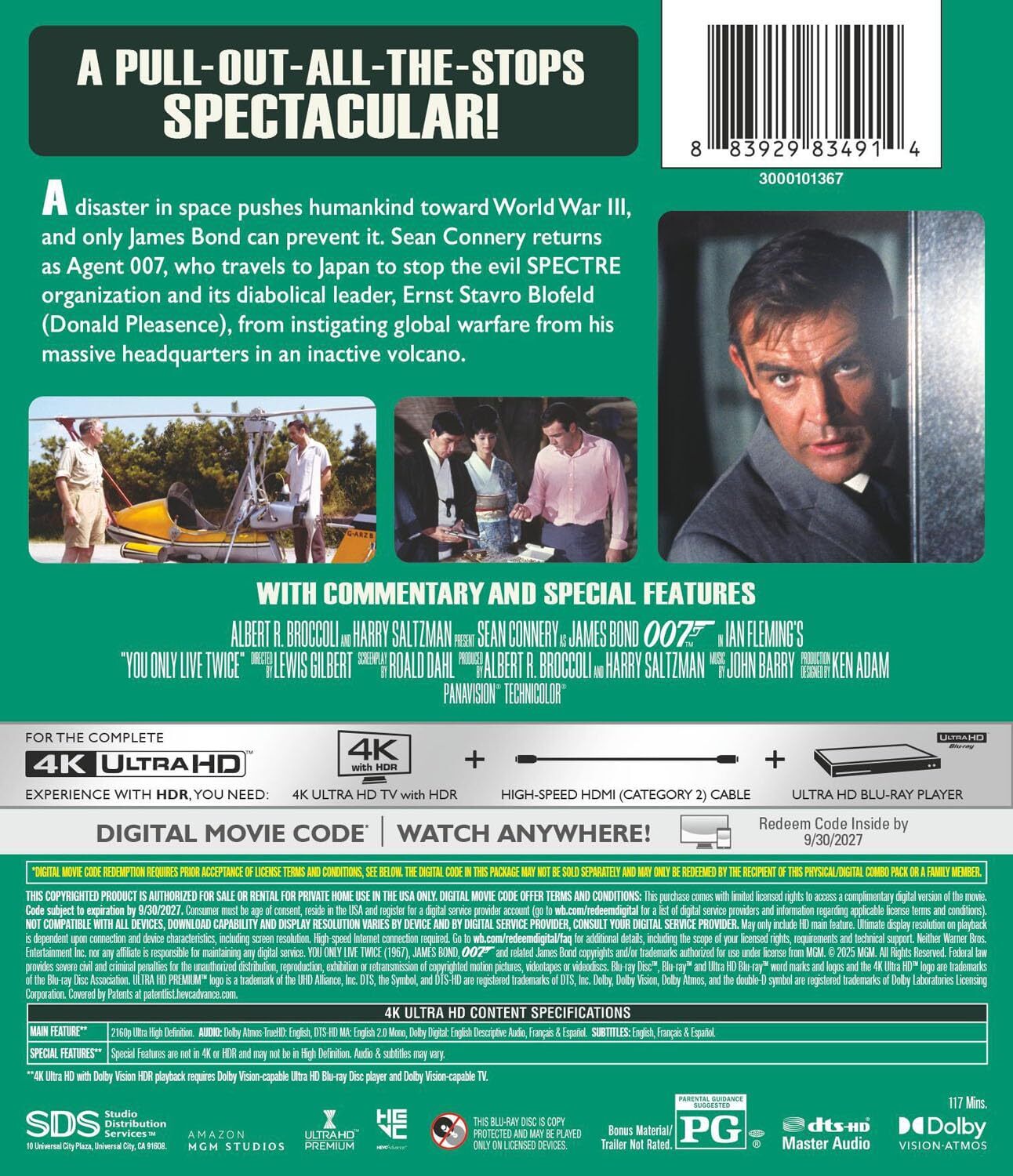 You Only Live Twice 4K - 007 James Bond