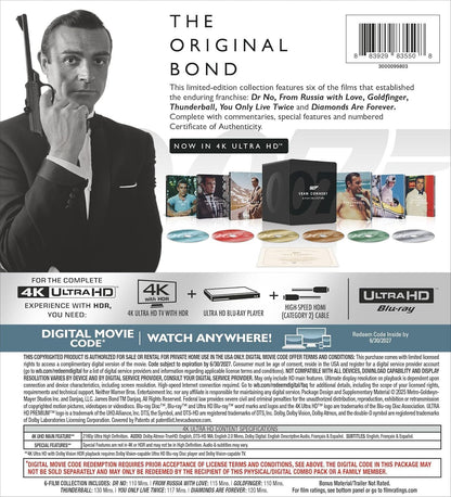 Sean Connery 007 James Bond Collection 4K 1-Click SteelBook