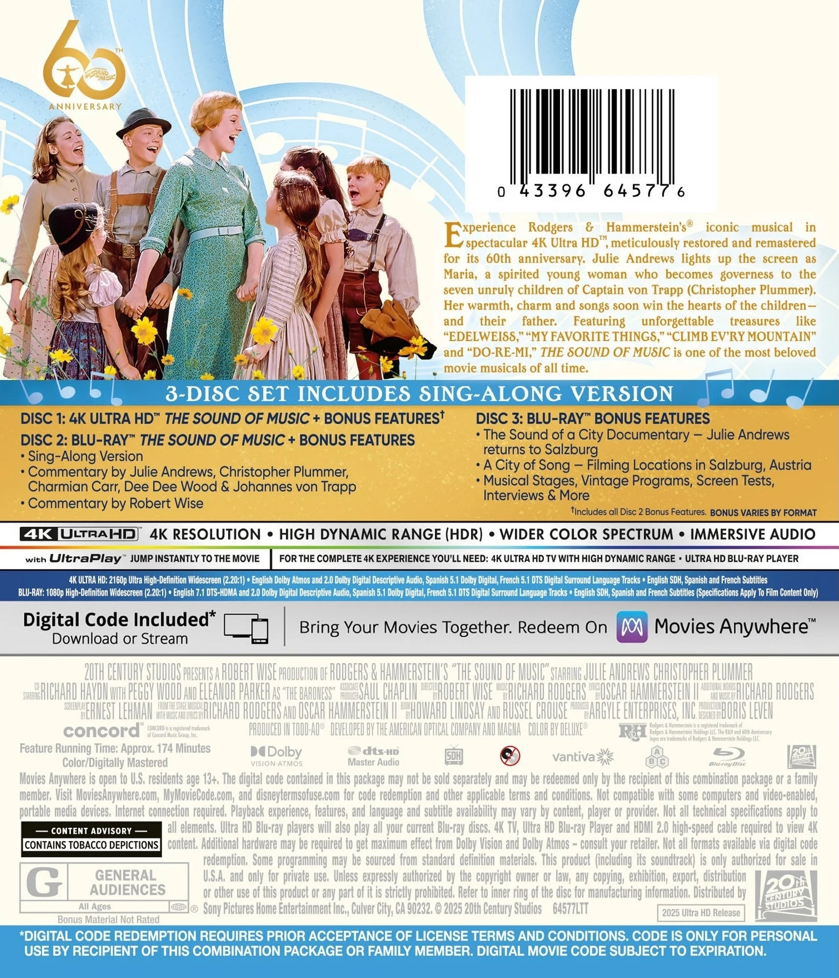 The Sound of Music 4K: 60th Anniversary Edition (1965) – Blurays