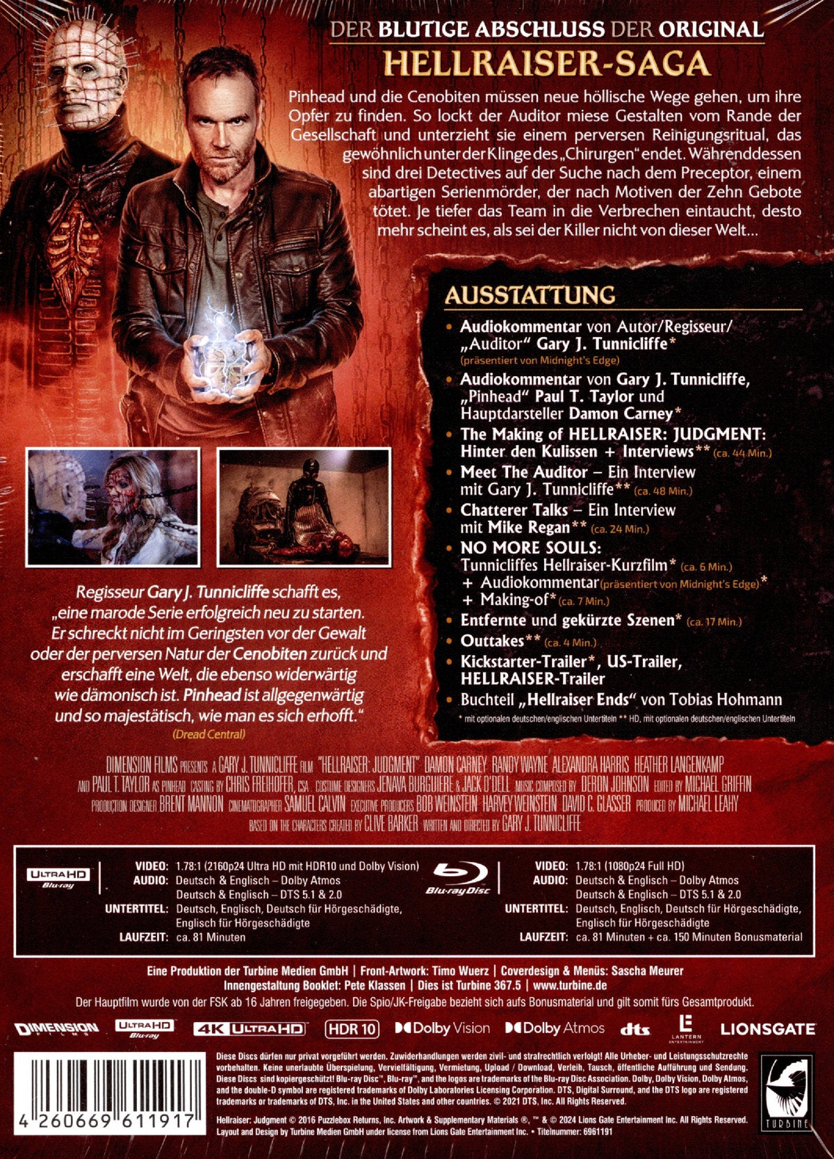 Hellraiser: Judgment 4K DigiBook - Cover A (Germany)