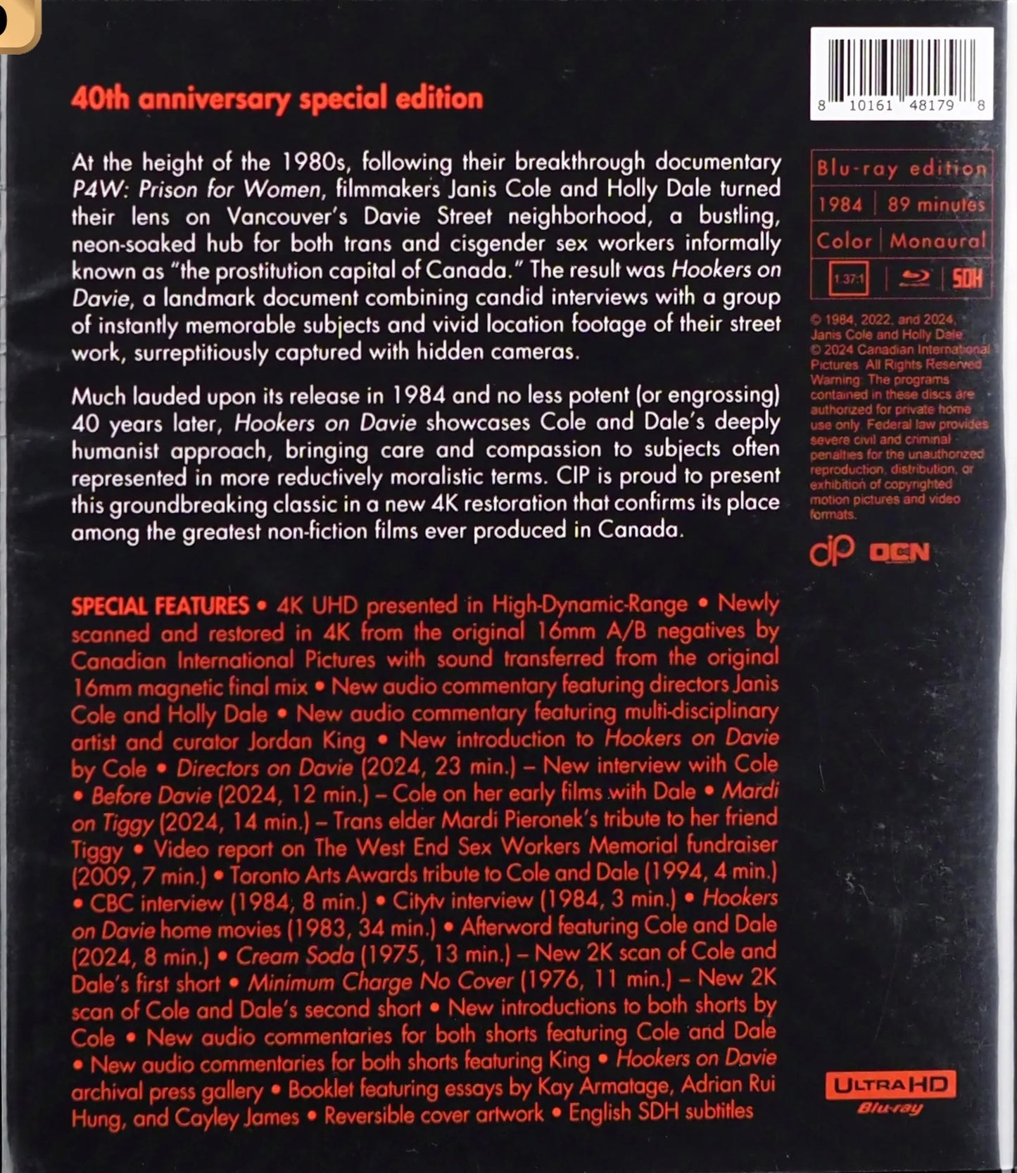 Hookers on Davie 4K: Limited Edition (CIP-033)(Exclusive)*