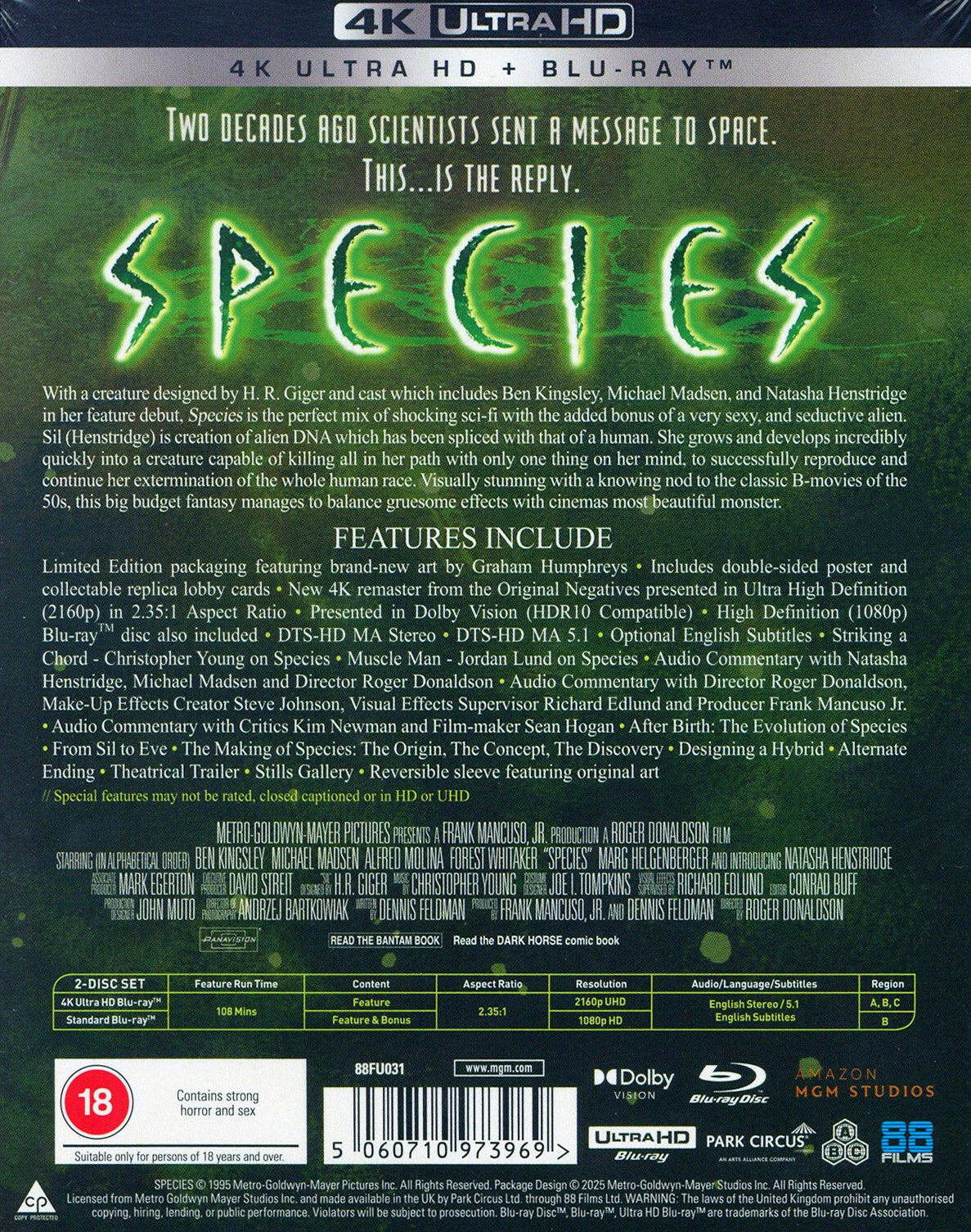 Species 4K: Limited Edition (1995)(UK)