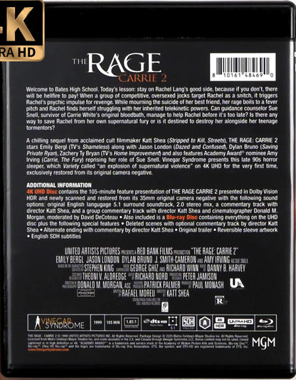 The Rage: Carrie 2 4K - Limited Edition (1999)(VS-505)(Exclusive)*