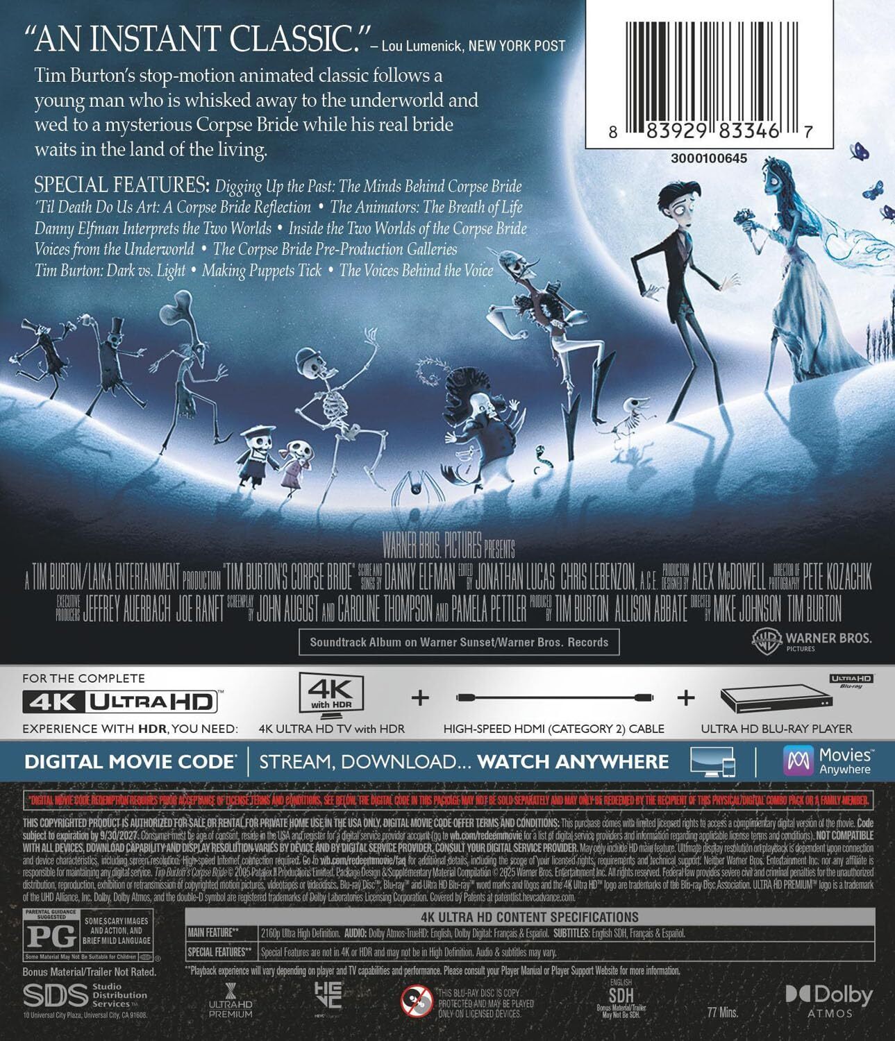Corpse Bride 4K: 20th Anniversary Edition
