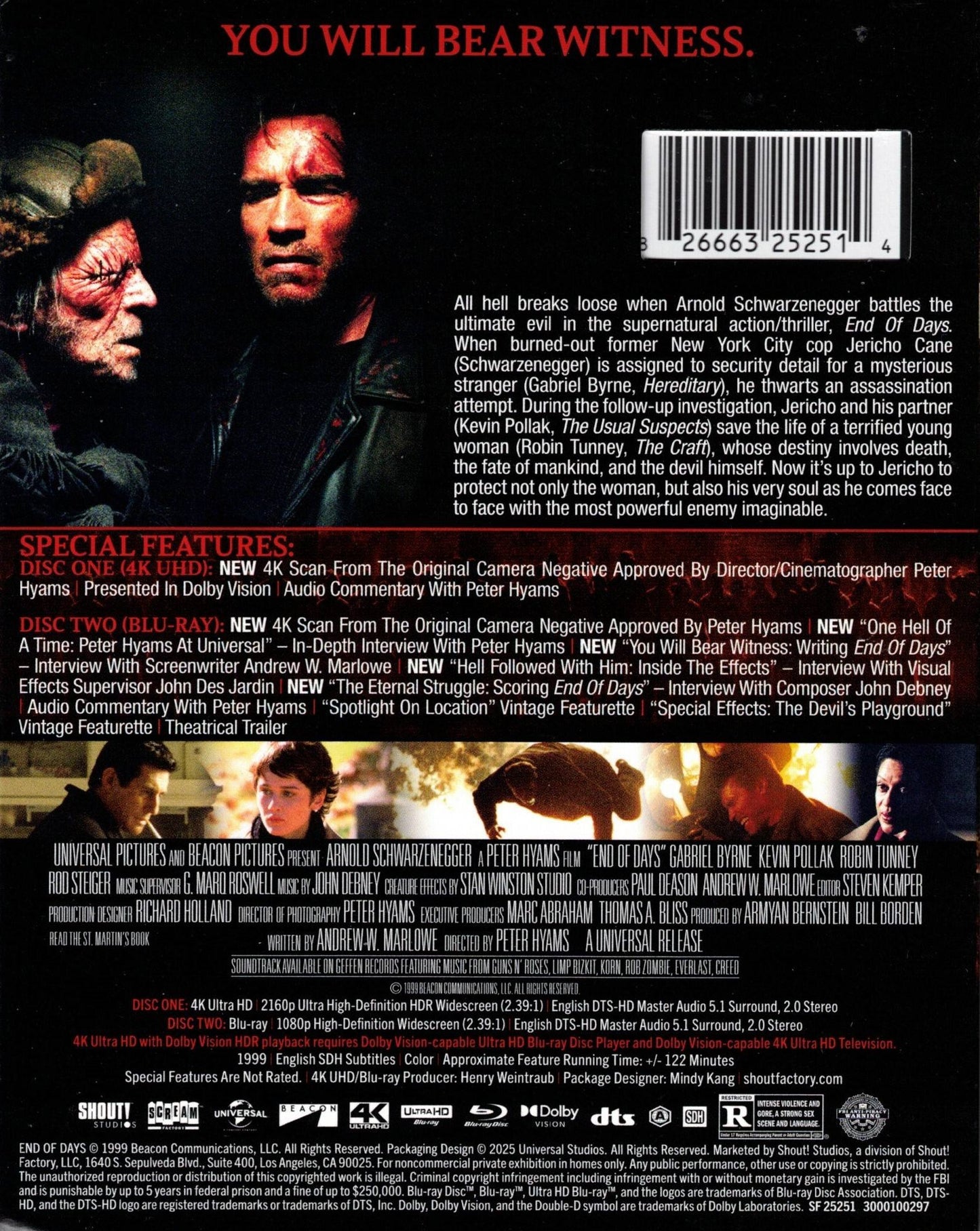 End of Days 4K: Collector's Edition w/ Exclusive Slip & Posters (1999)(Exclusive)