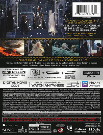 The Lord of the Rings: The Return of the King 4K SteelBook - Extended Edition