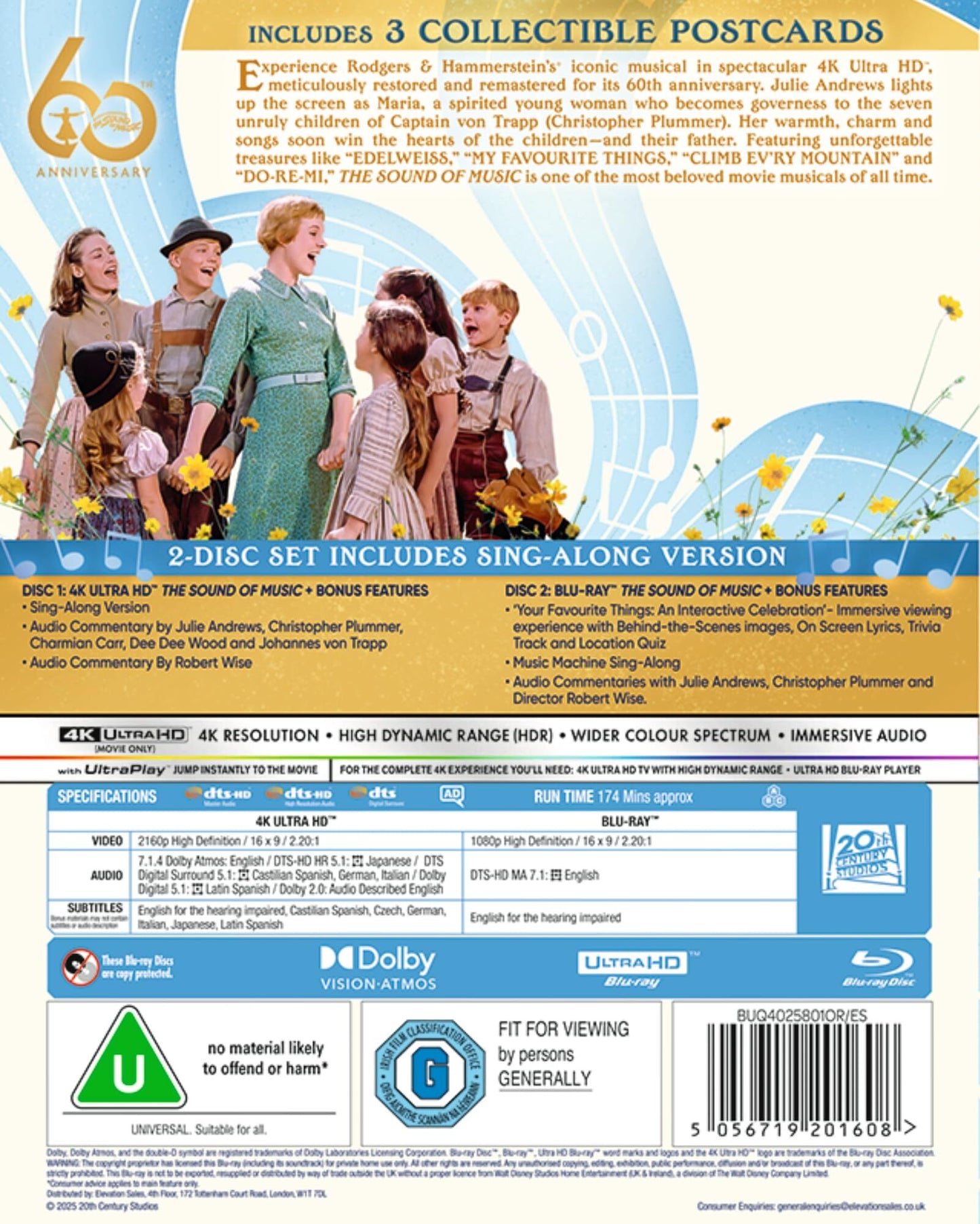 The Sound of Music 4K: 60th Anniversary Edition (1965)(UK)