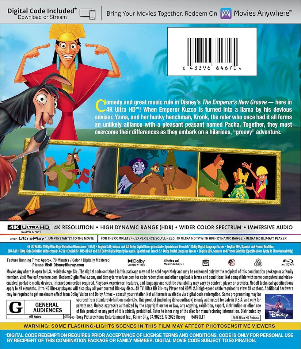 The Emperor's New Groove 4K