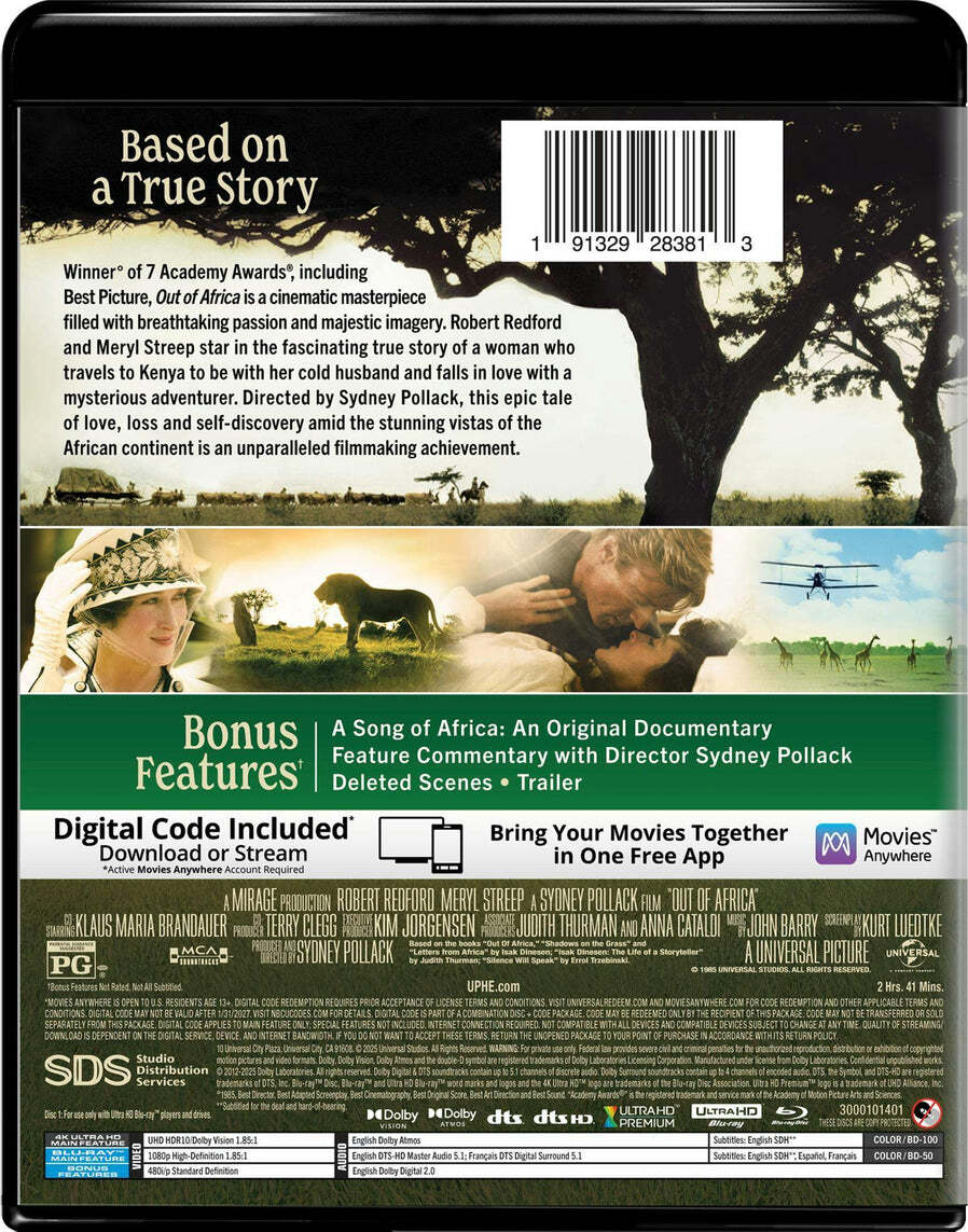 Out of Africa 4K: 40th Anniversary Edition (2005)
