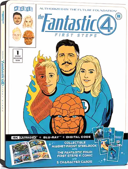 Fantastic 4: First Steps 4K SteelBook w/ Lenticular Magnet + Comic (2025)(Exclusive)