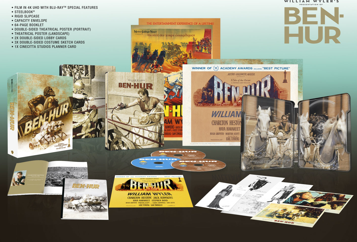 Ben-Hur 4K Full Slip SteelBook: Ultimate Collector's Edition (1959)(UK)