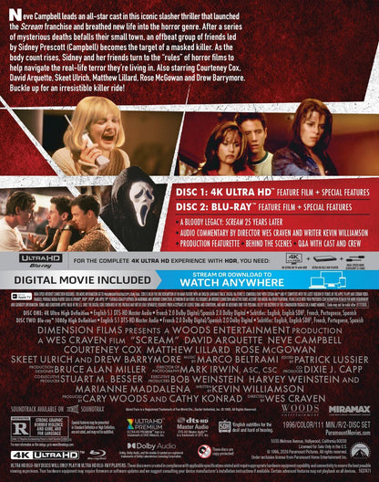 Scream 4K SteelBook (1996)(Re-re-release)