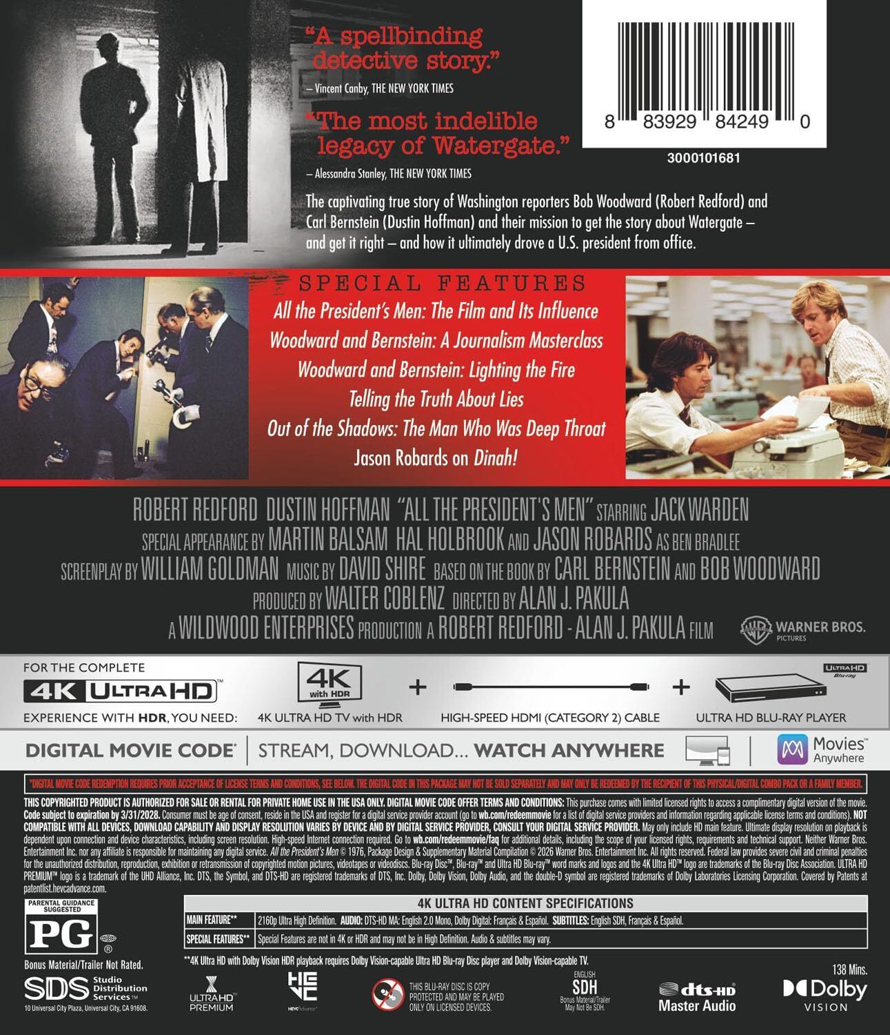 All the President's Men 4K