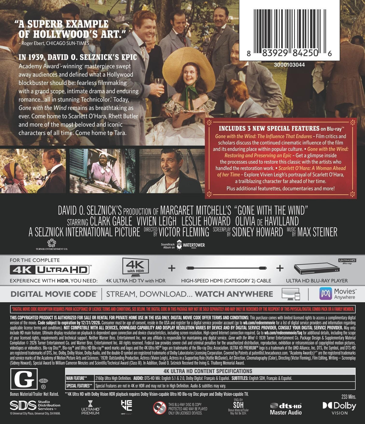 [Pre-Order] Gone with the Wind 4K