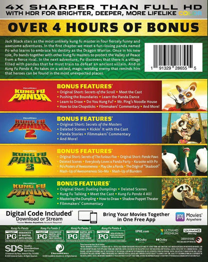 Kung Fu Panda 4K 4-Movie Collection