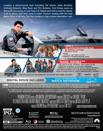 Top Gun 4K SteelBook (1986)(Re-release)