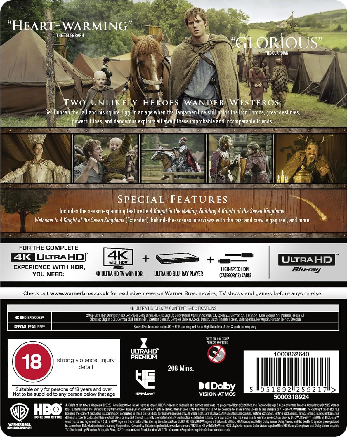 A Knight of the Seven Kingdoms: Season 1 4K SteelBook (UK)