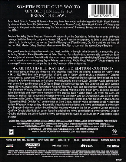 Robin Hood: Prince of Thieves 4K - Limited Edition
