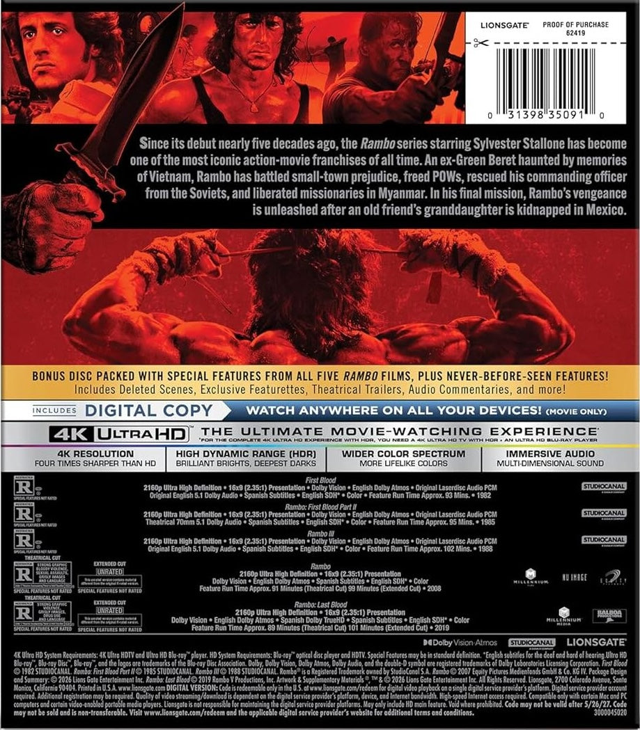 Rambo 4K: The Complete Collection (Exclusive)
