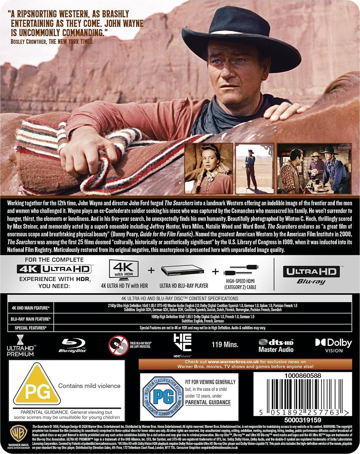 The Searchers 4K SteelBook (UK)