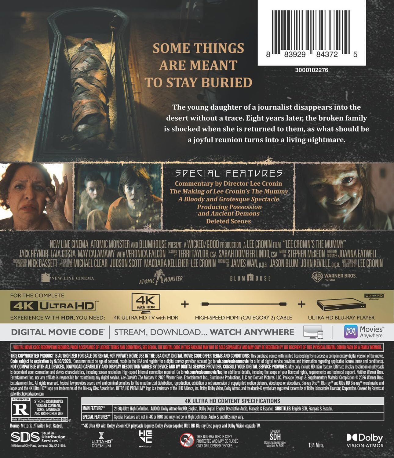 Lee Cronin's The Mummy 4K (2026)