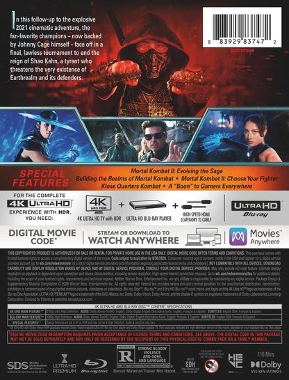 Mortal Kombat II 4K SteelBook (2026)(Exclusive)