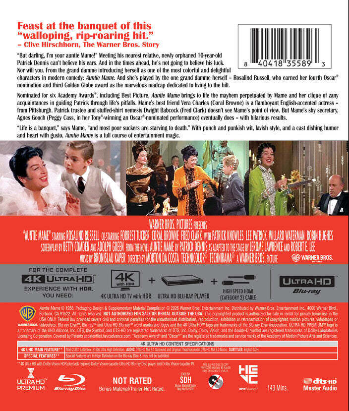 [Pre-Order] Auntie Mame: Warner Archive Collection