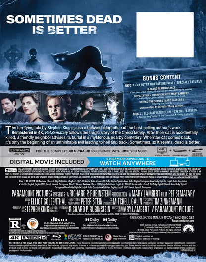 [Pre-Order] Pet Sematary 4K SteelBook (1989)