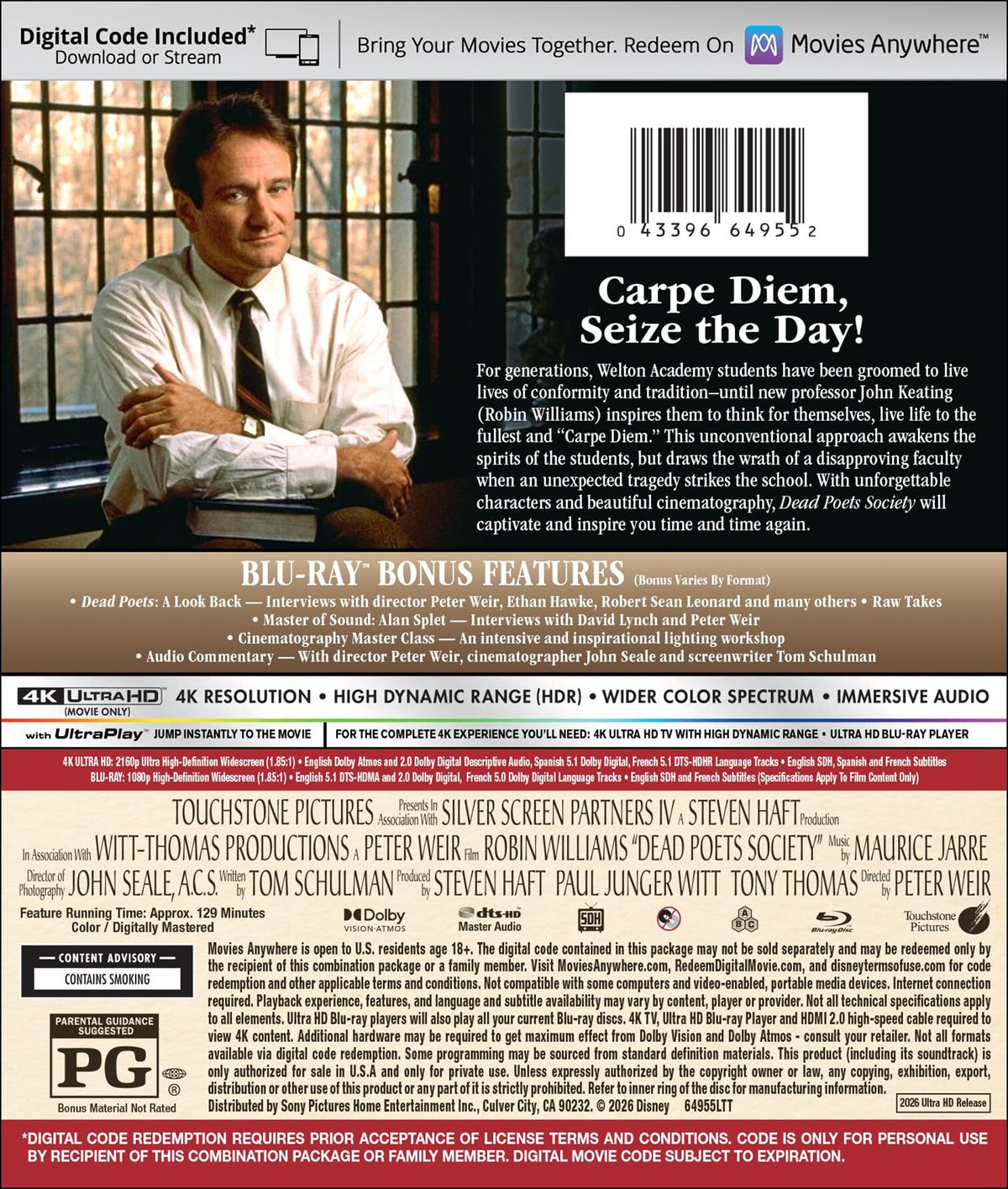[Pre-Order] Dead Poets Society 4K