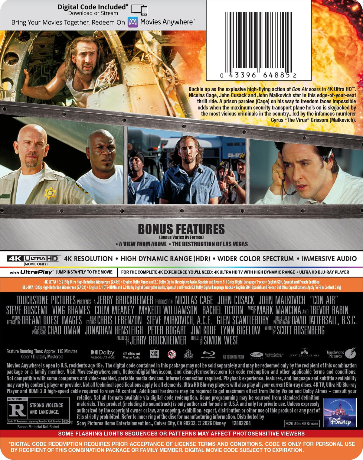 [Pre-Order] Con Air 4K SteelBook (1997)