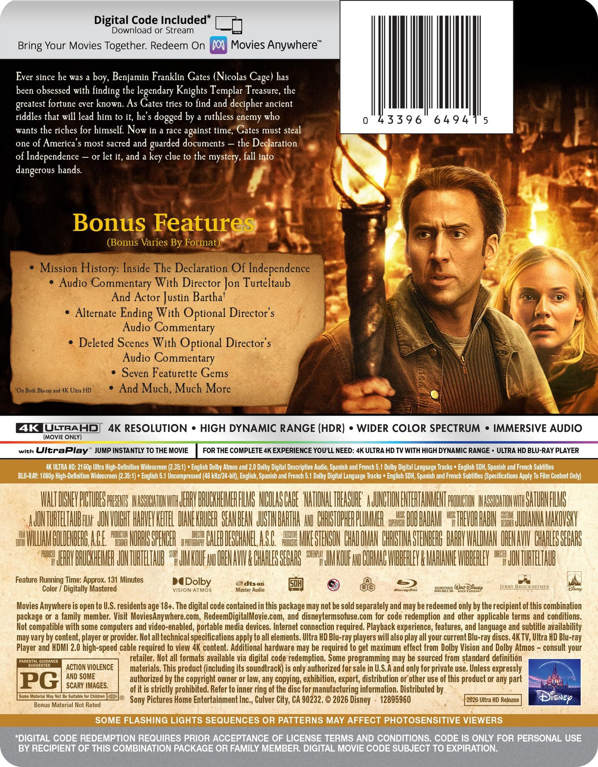 [Pre-Order] National Treasure 4K SteelBook (2004)