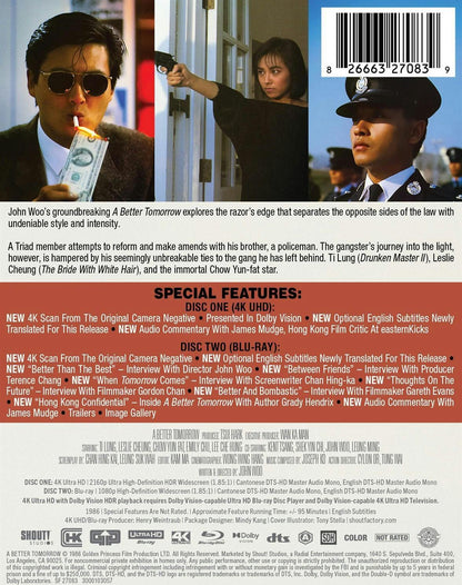 [Pre-Order] A Better Tomorrow 4K SteelBook (1986)