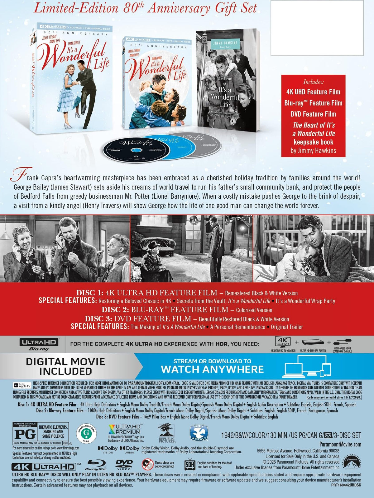 [Pre-Order] It's a Wonderful Life 4K: 80th Anniversary Gift Set