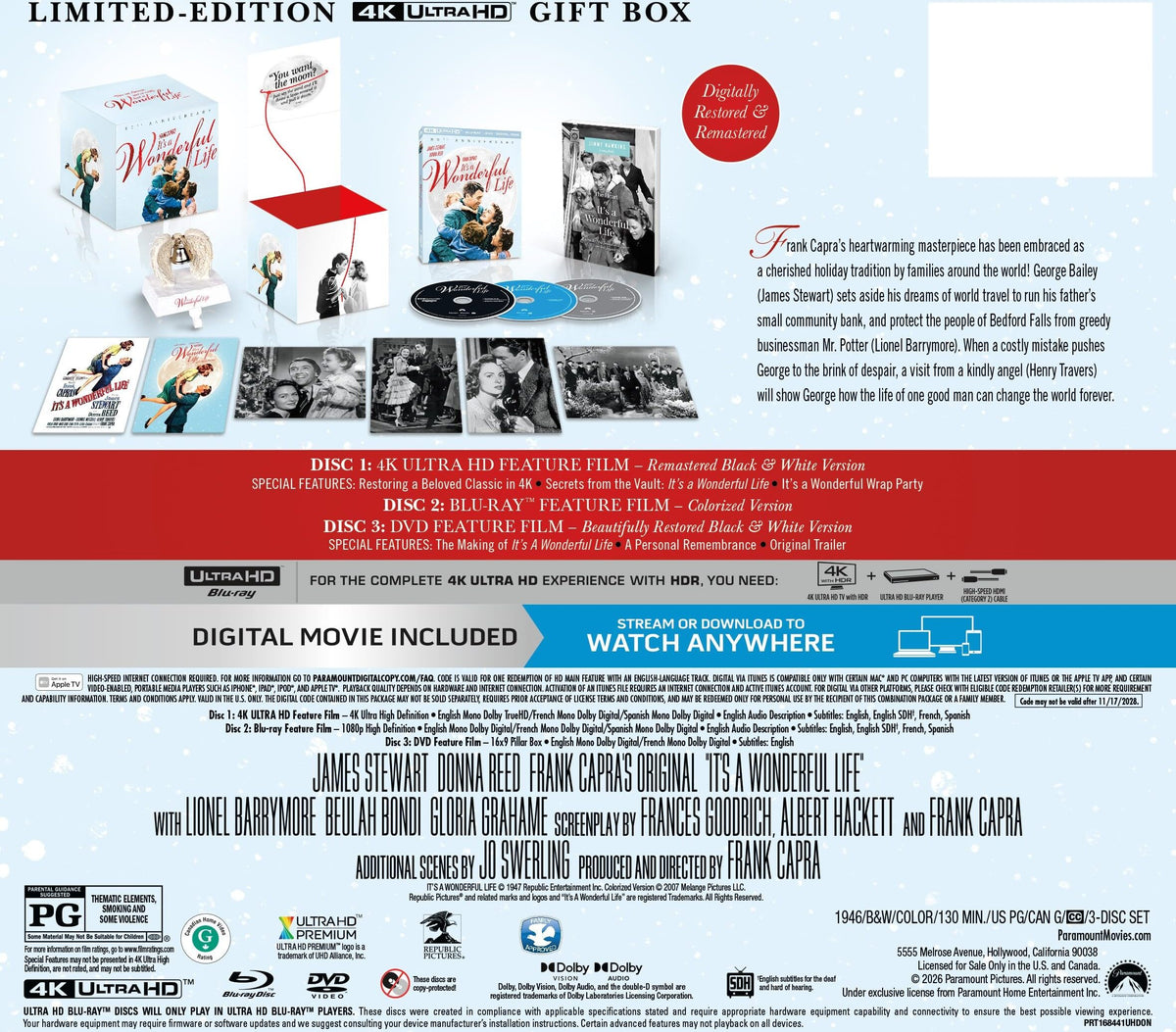 [Pre-Order] It's a Wonderful Life 4K: 80th Anniversary Deluxe Gift Set (Exclusive)