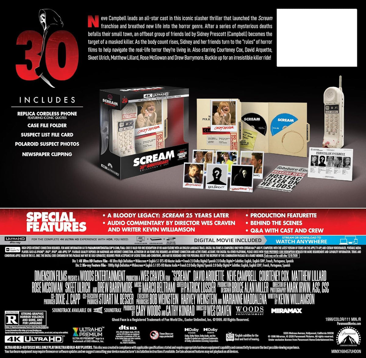 [Pre-Order] Scream 4K: Limited 30th Anniversary Edition (1996)(Exclusive)