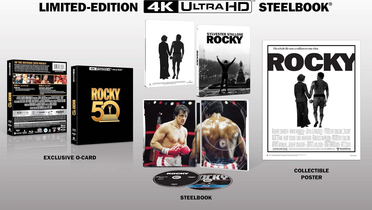 [Pre-Order] Rocky 4K Full Slip SteelBook: 50th Anniversary Edition (1976)