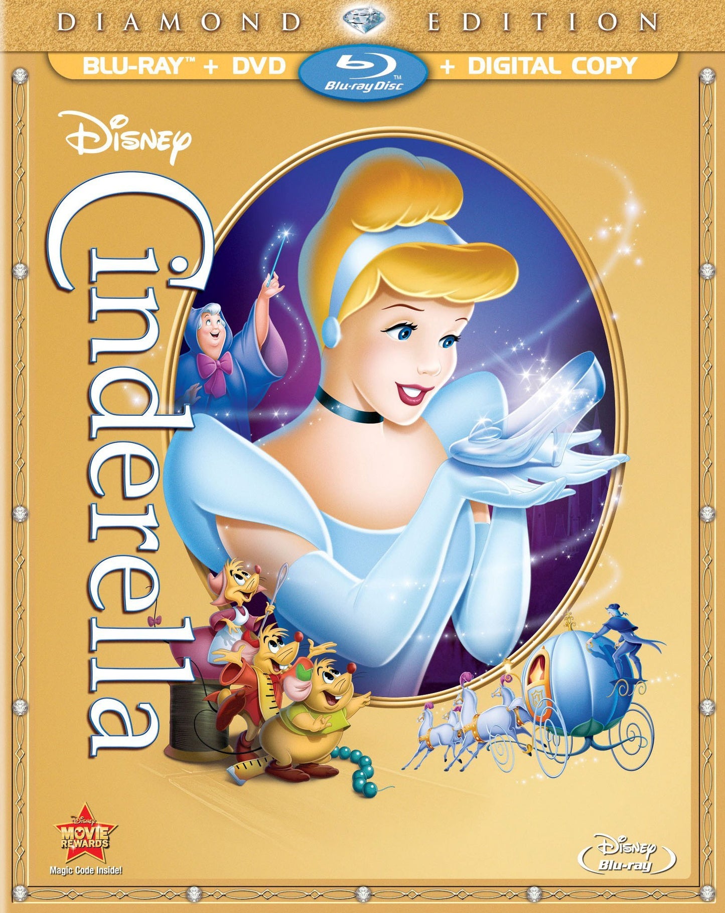 Cinderella: Diamond Edition (1950)(BD/DVD + Digital Copy)(Slip)