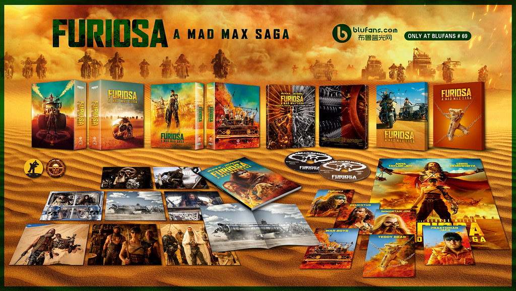Furiosa: A Mad Max Saga 4K XL Full Slip SteelBook - Black and Chrome Edition (Blufans OAB#69)(China)