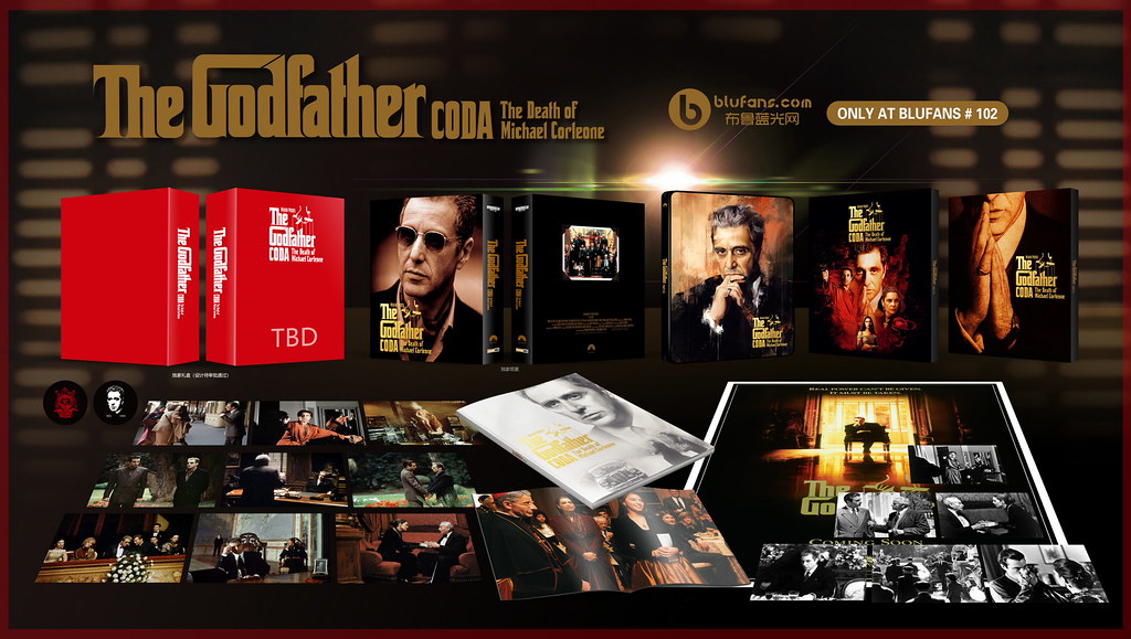 The Godfather Coda: The Death of Michael Corleone - Part III 4K XL Full Slip SteelBook (1990)(Blufans OAB#102)(China)