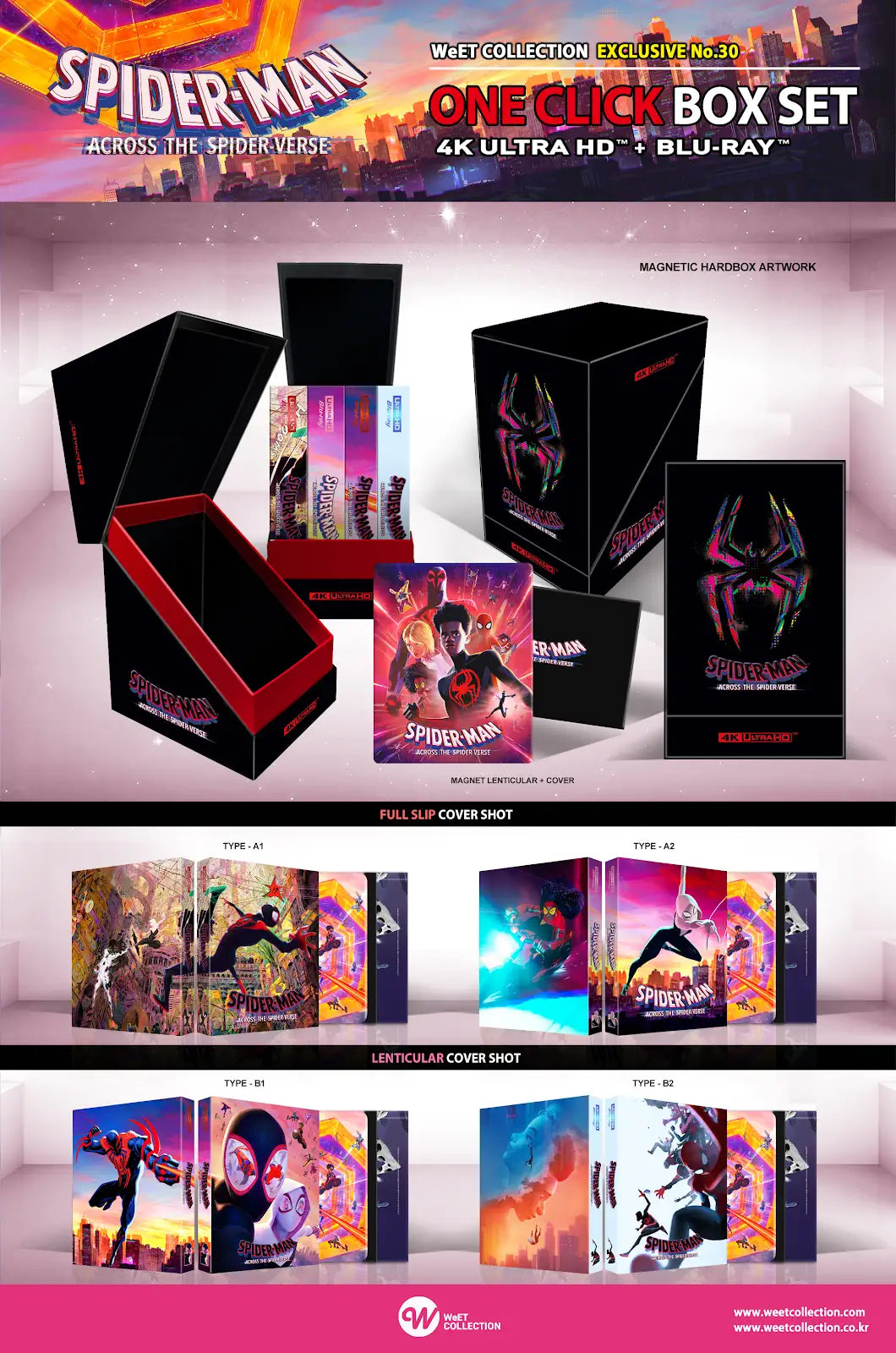 Spider-Man: Across the Spider-Verse 4K 1-Click SteelBook + Lenticular Magnet (Re-release)(WCE#30)(Korea)