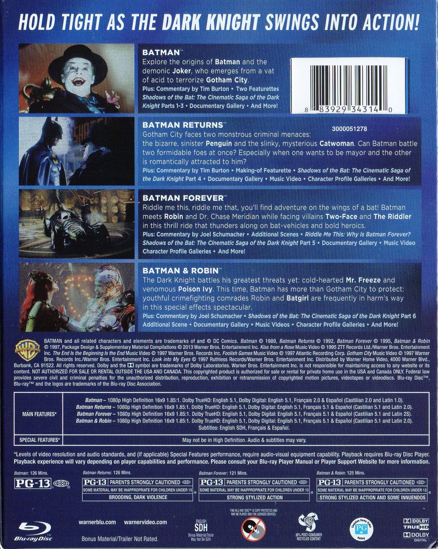 4 Film Favorites: Batman Collection