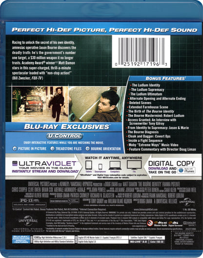 The Bourne Identity (BD + Digital Copy)