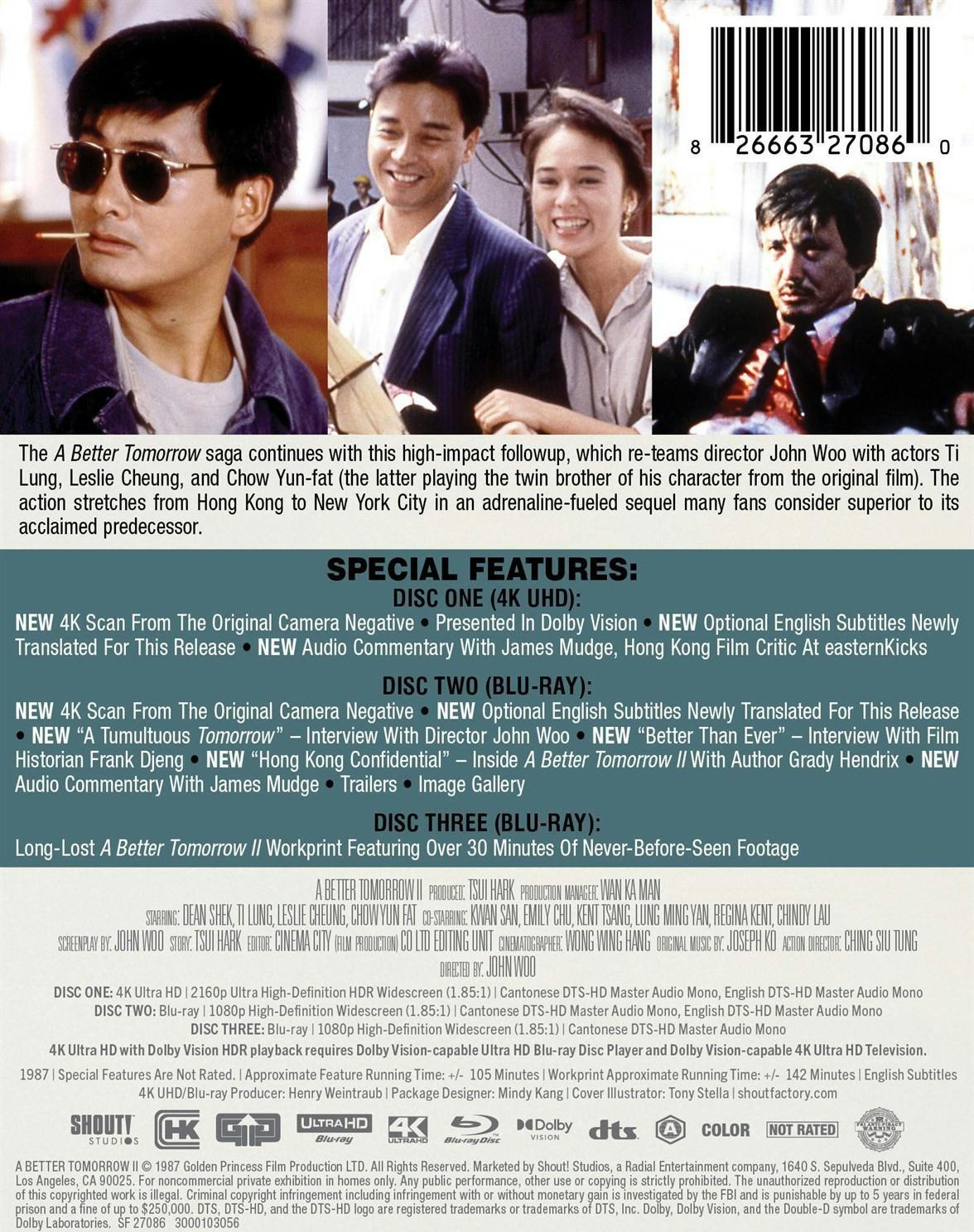 [Pre-Order] A Better Tomorrow II 4K SteelBook (1987)