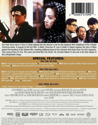 [Pre-Order] A Better Tomorrow III - Love and Death in Saigon 4K SteelBook (1989)